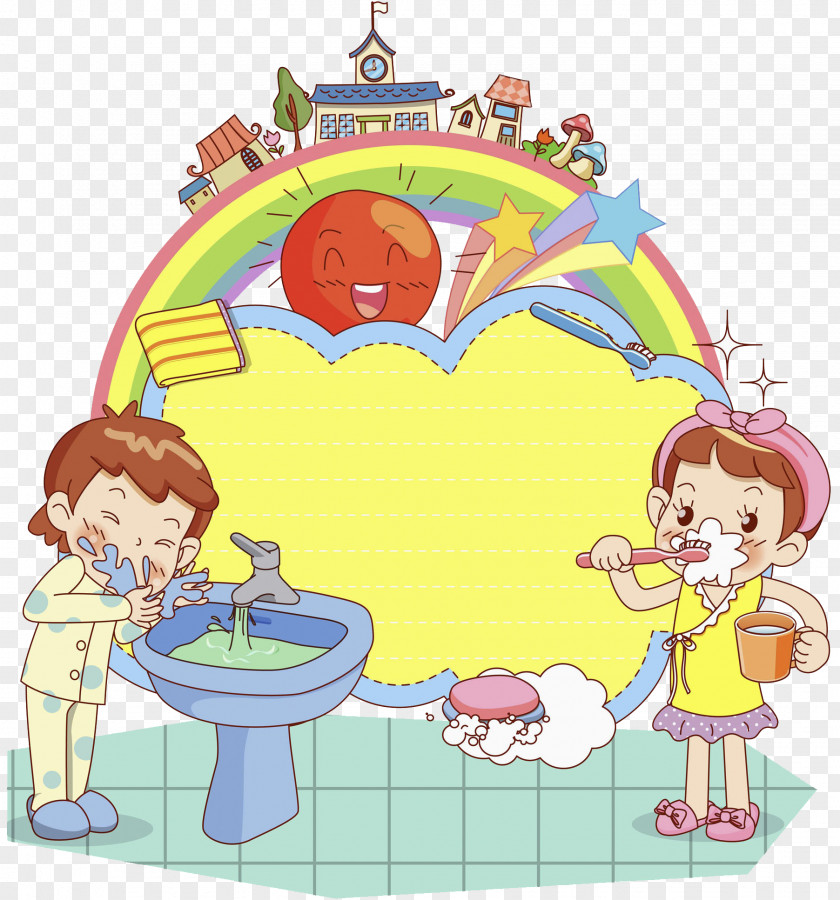 Children Brushing Their Teeth Tooth Clip Art PNG