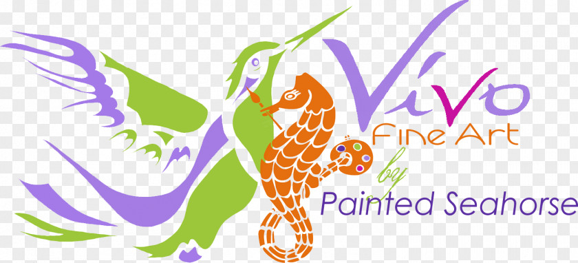 Watercolor Seahorse Vivo Fine Art Giraffe PNG