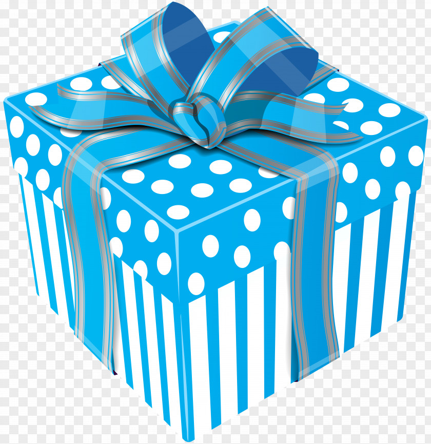Cute Blue Gift Box Transparent Clip Art Image Wrapping PNG
