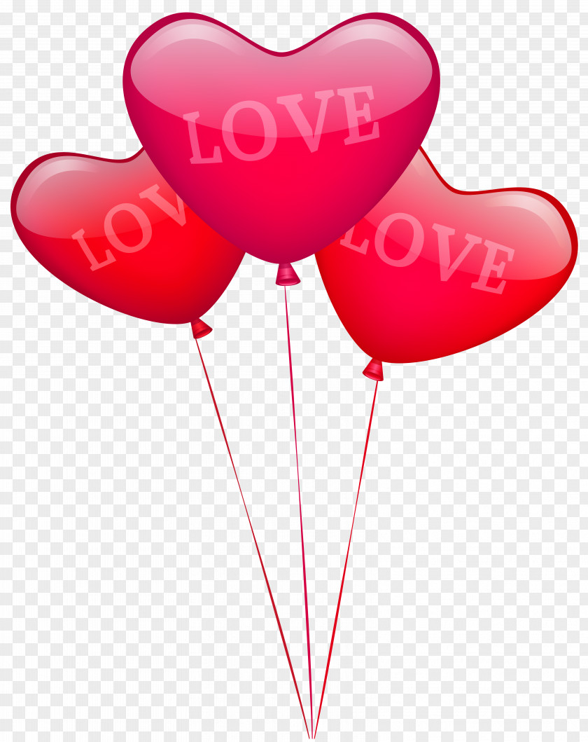 Happy Valentines Day Heart Balloon Clip Art PNG