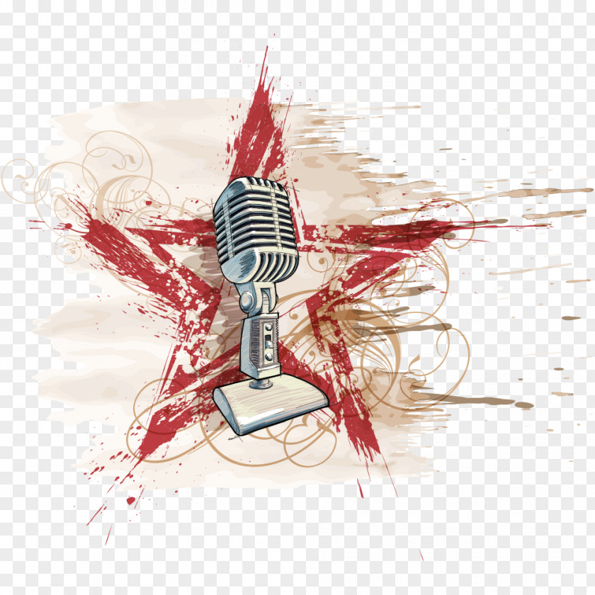 Microphone Watercolor Painting Euclidean Vector PNG
