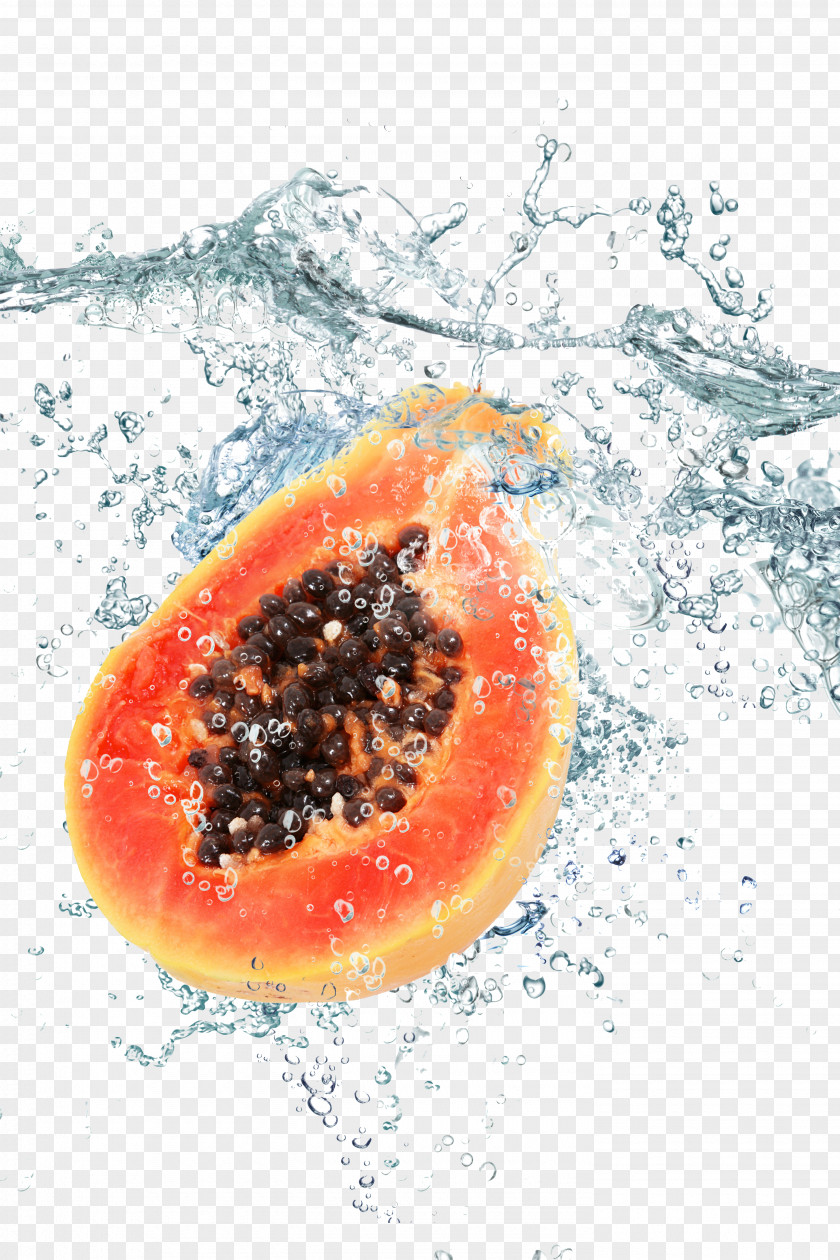 Papaya Juice Fruit Water Orange PNG