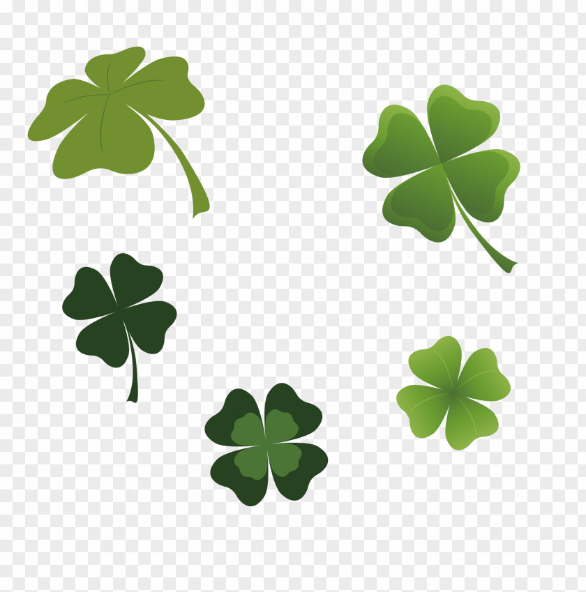 5 Clover Four-leaf Luck PNG