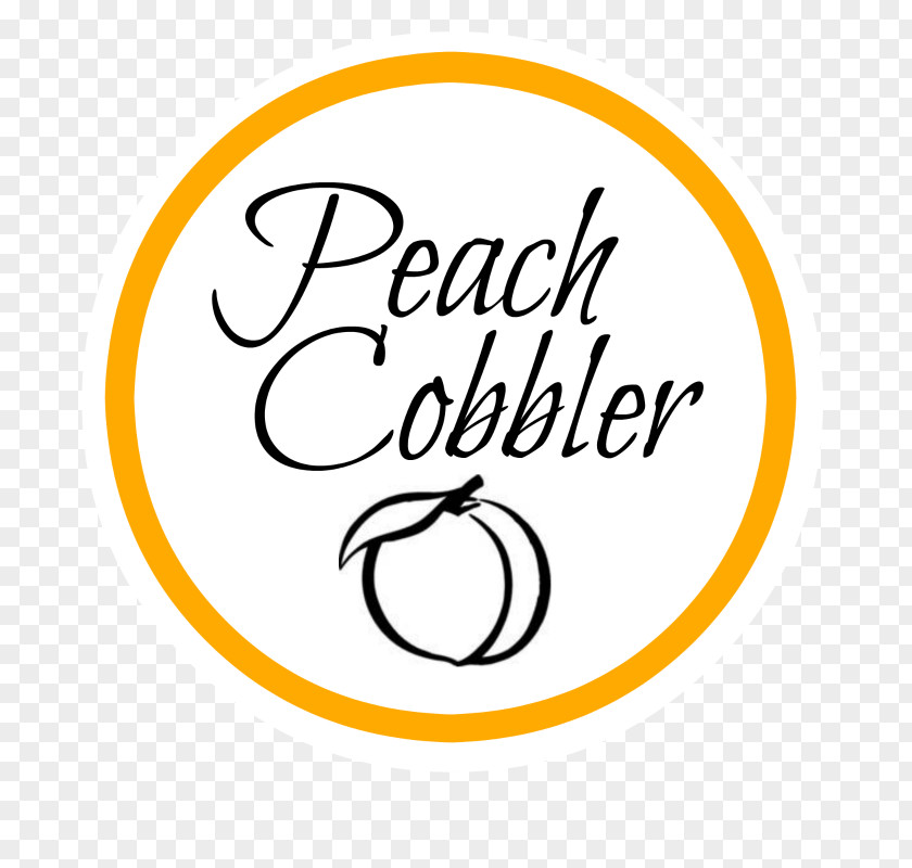 Peach Cobbler Funny Logo Brand Illustration Clip Art Font PNG