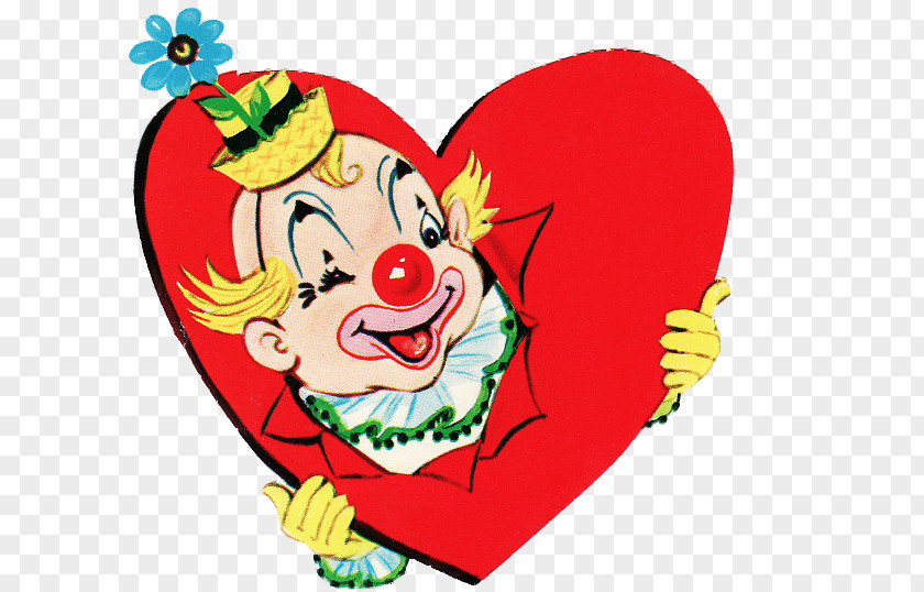 Clown Valentine's Day Character Clip Art PNG
