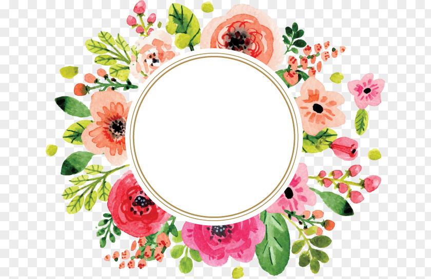 Free Flowers Decorative Pattern Pull Material Flower Euclidean Vector Crown Wreath PNG