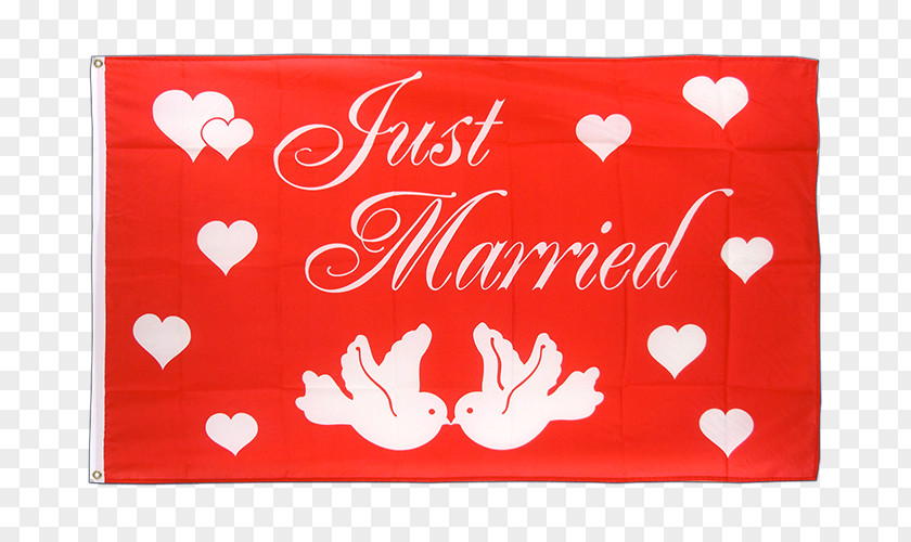 Just Married Marriage Flag Bridal Registry Wedding Gift Card PNG