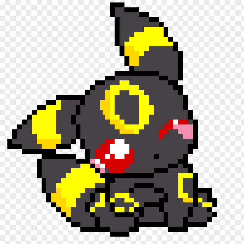 Minecraft Pokémon Yellow Pixel Art Umbreon PNG