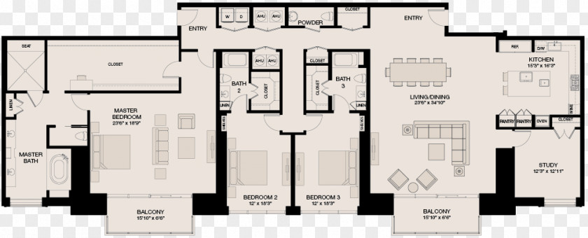 Upscale Atmosphere Market Square Tower Apartments Floor Plan Building House PNG