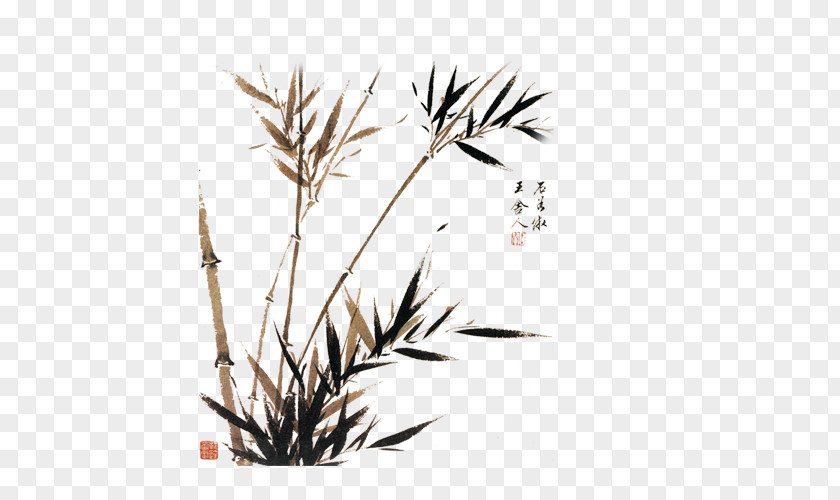 Bamboo Fengzhu Manual Of The Mustard Seed Garden Chinese Painting PNG