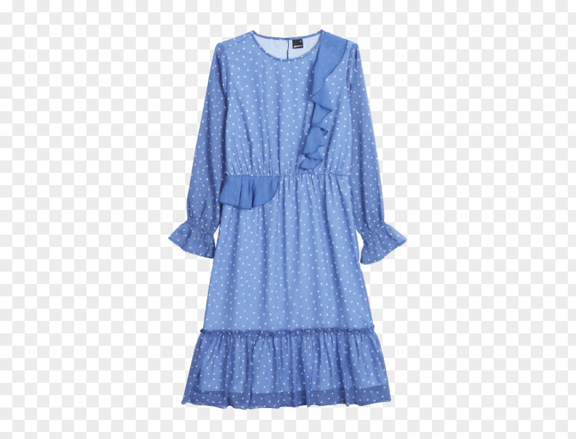Dress Blue Fashion Top Sleeve PNG
