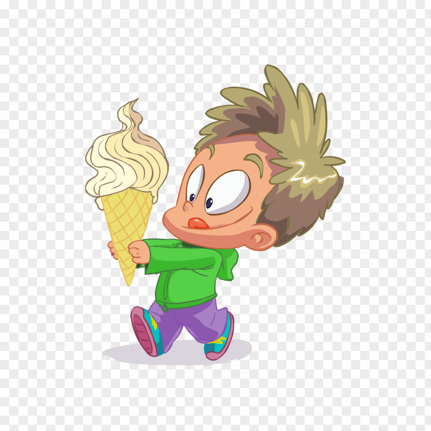 Illustrator Of Children Ice Cream Dessert PNG