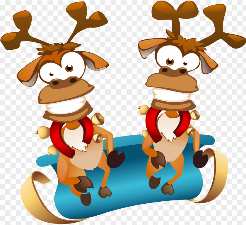 Reindeer Santa Claus Christmas PNG