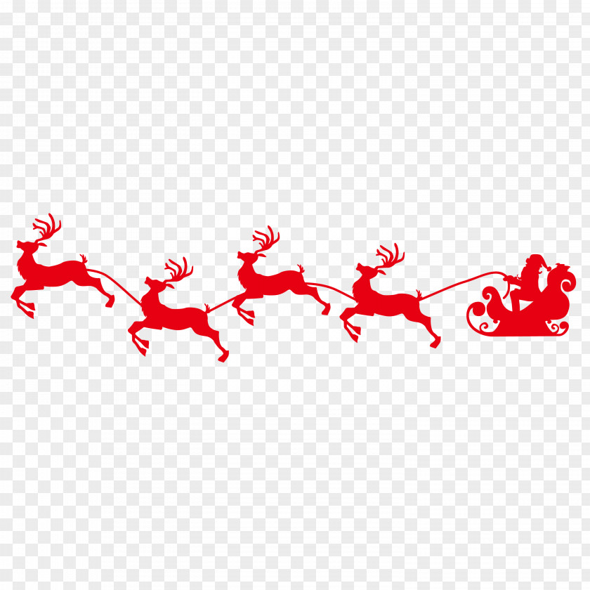 Santa And Deer Claus Christmas PNG