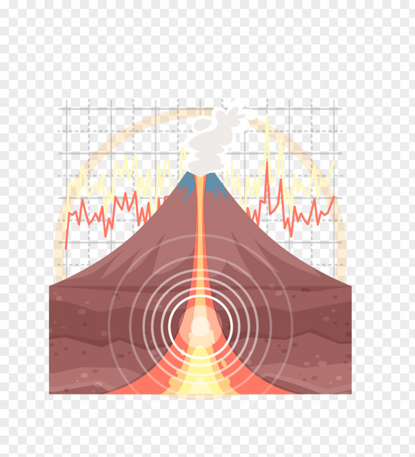 Sectional View Of Volcano Euclidean Vector Magma PNG