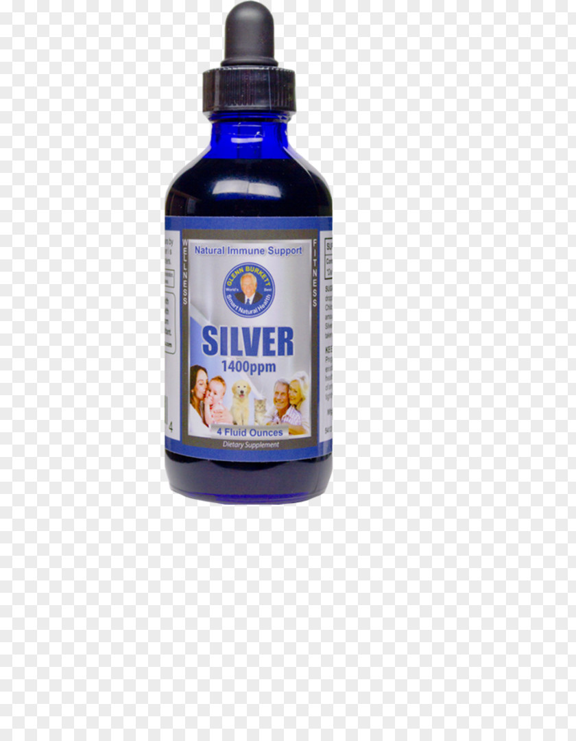 Silver Liquid Dietary Supplement Glenn Burkett Wellness & Health PNG