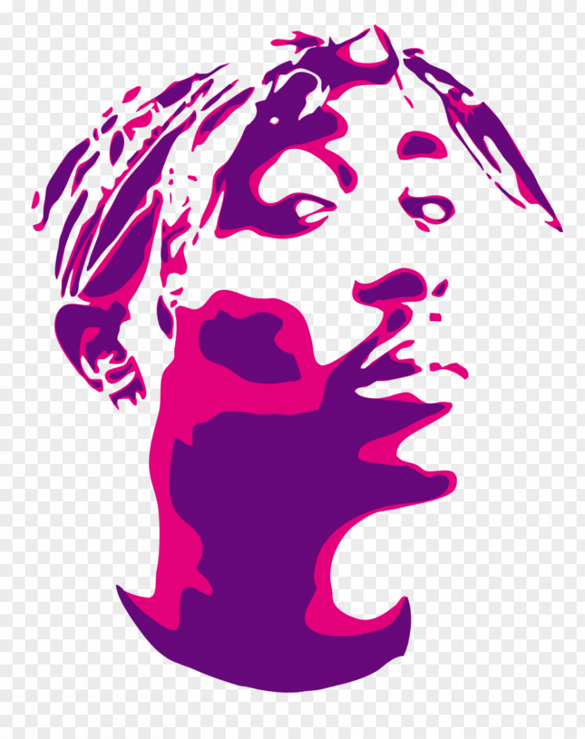 Tupac Digital Art Painting Stencil DeviantArt PNG