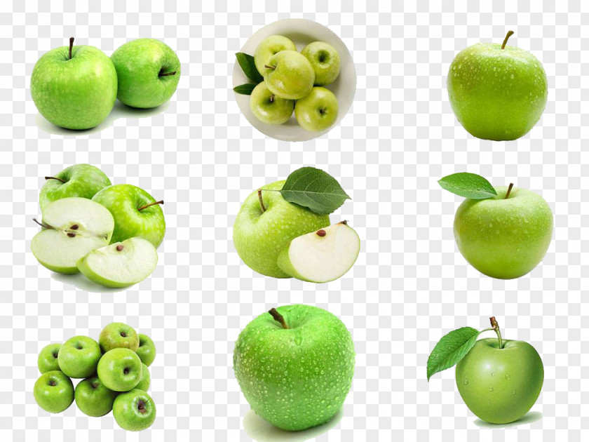 A Lot Of Green Apples Blue Euclidean Vector PNG