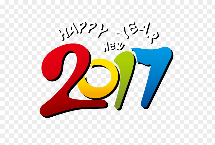 Happy New Year 2017 Police Vectorielle Typeface Clip Art PNG