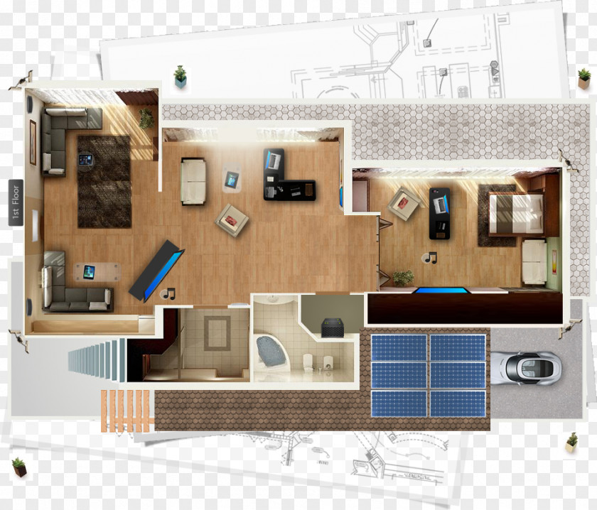 House Home Automation Kits Plan Page Layout PNG