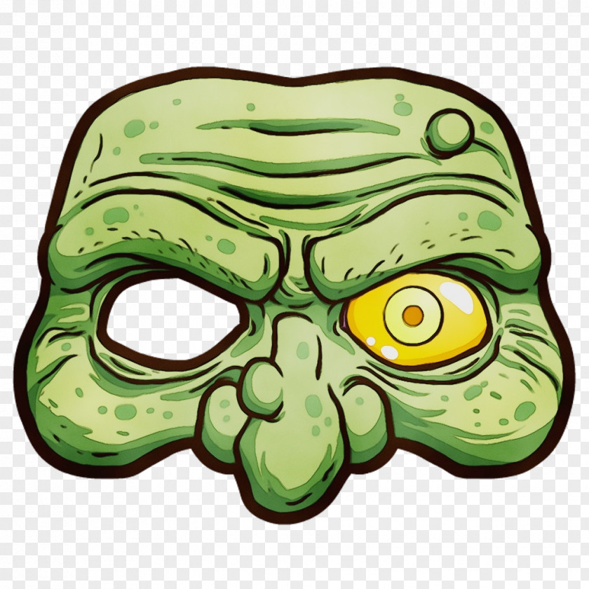 Green Head Headgear Plant Mask PNG