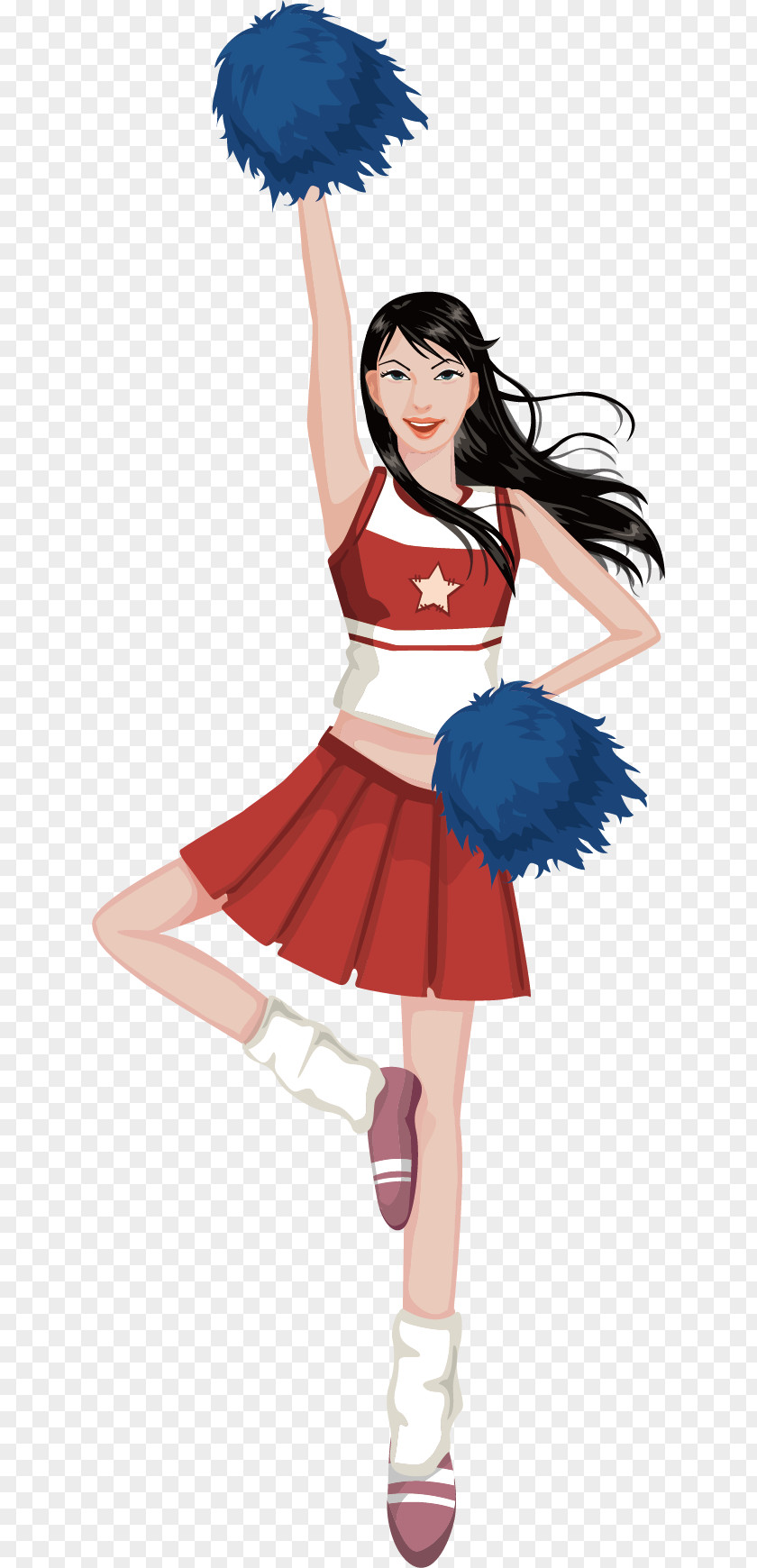 Beauty Cheerleaders Cheerleader Illustration PNG