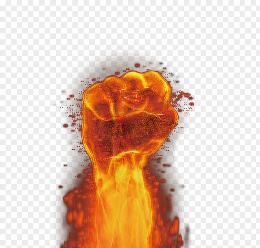 Flame Fist Wallpaper PNG