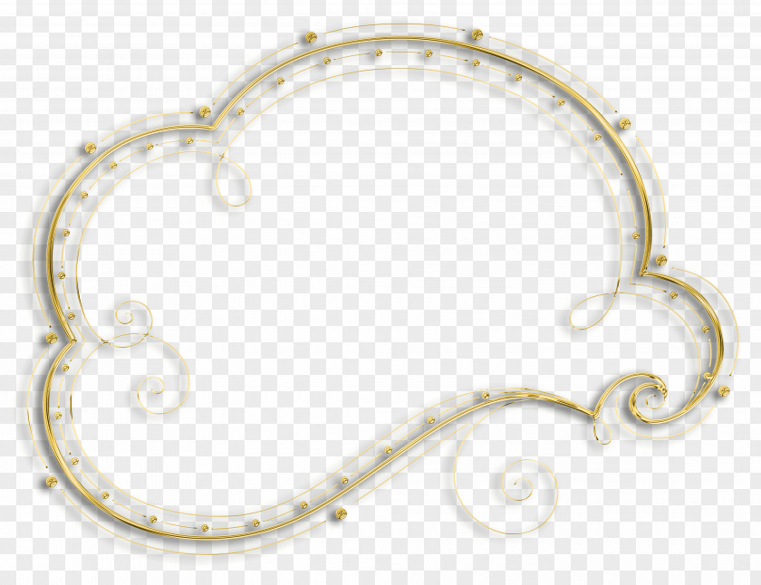 Gold Curly Borders Decorated Dialog Box PNG