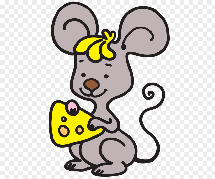 Cute Colored Little Mouse Computer Animal Coloring Book Clip Art PNG
