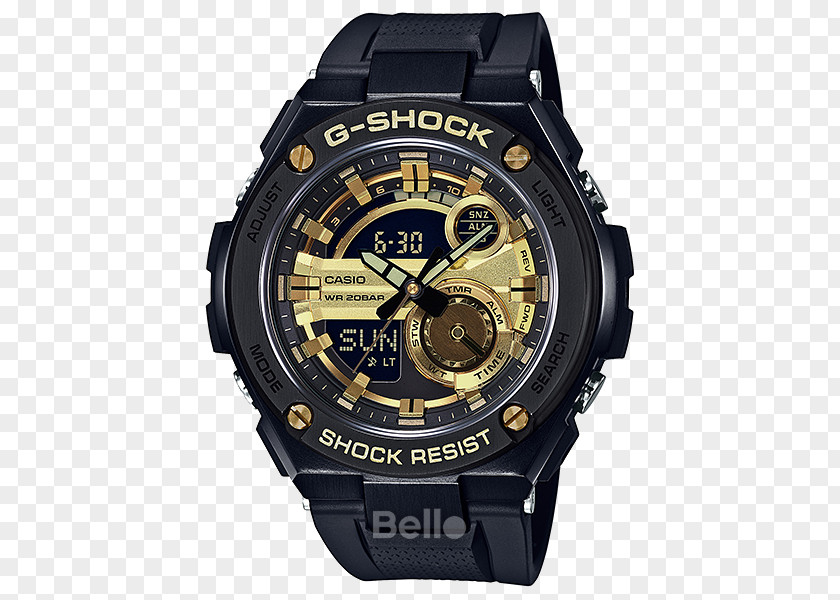 Gst G-Shock Shock-resistant Watch Casio Water Resistant Mark PNG