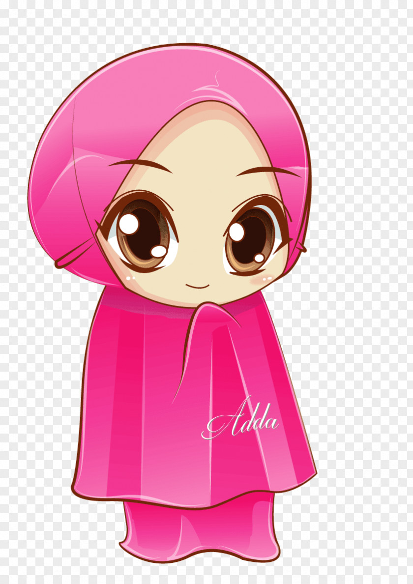 MUSLIMAH Cartoonist Comics Model Sheet PNG