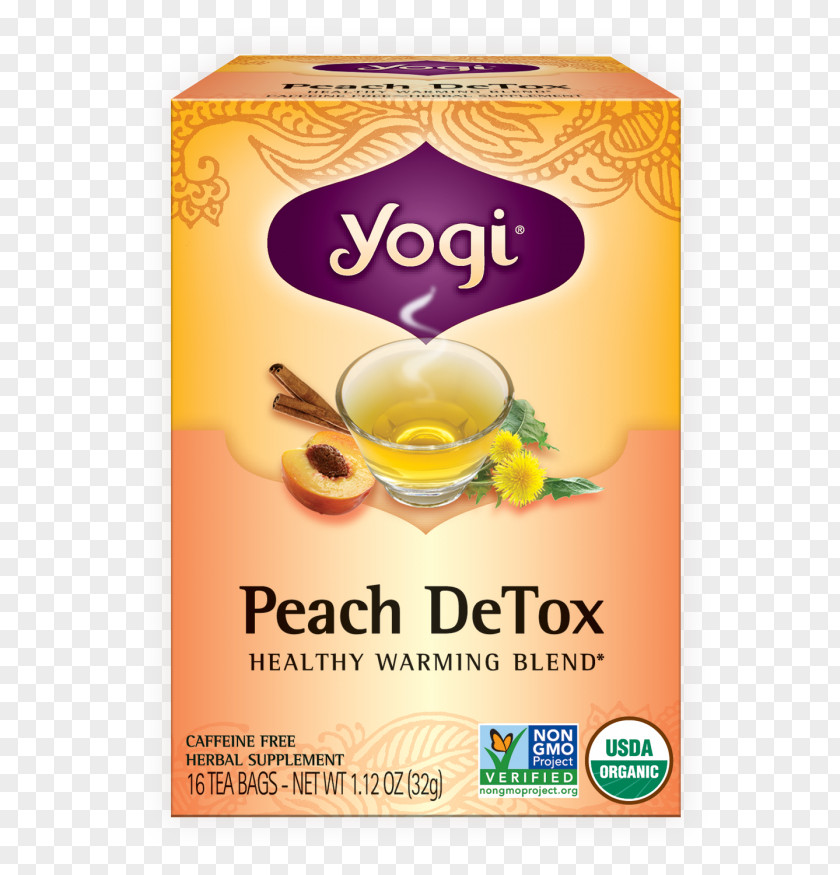 Peach Tea Green Yogi Ginger Herbal PNG