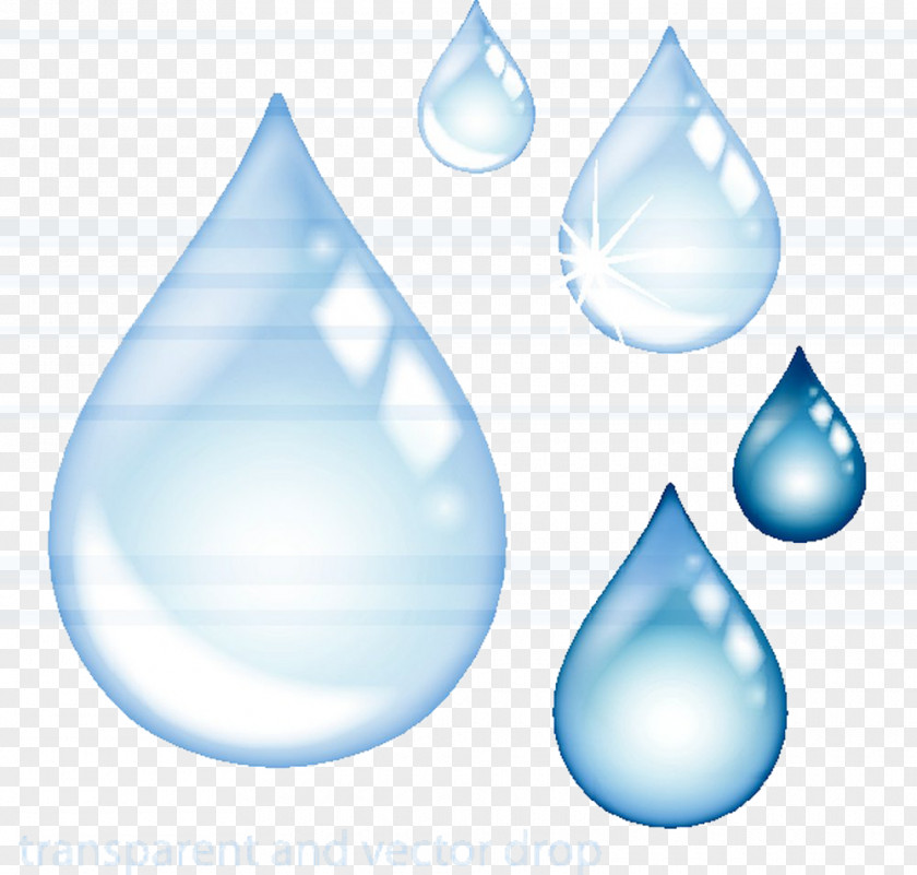 Blue Dream Water Droplets Drop Illustration PNG