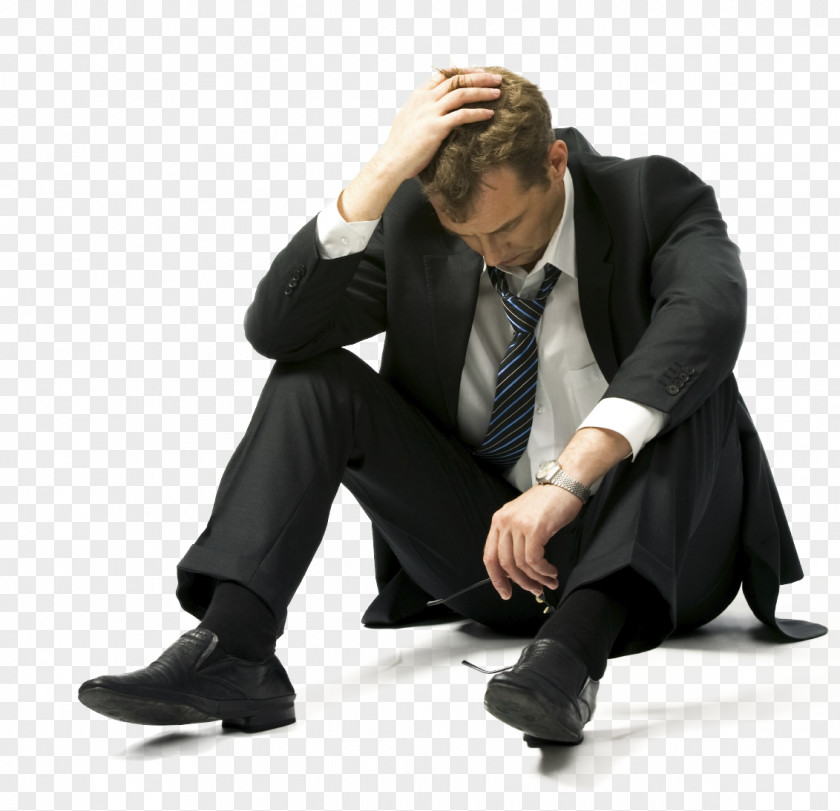 Businessman Depression Stress Man Sadness PNG