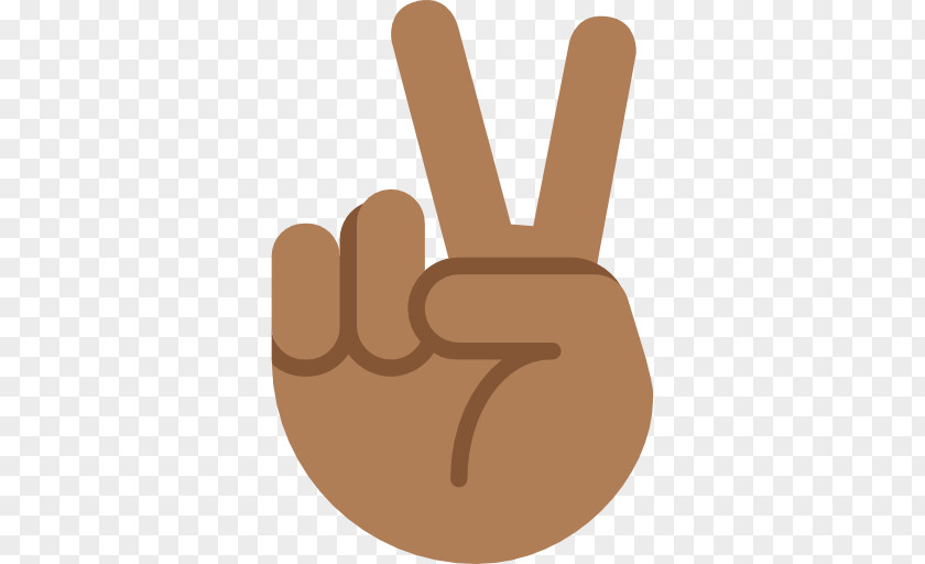 Emoji Black Peace Symbols V Sign Dark Skin PNG