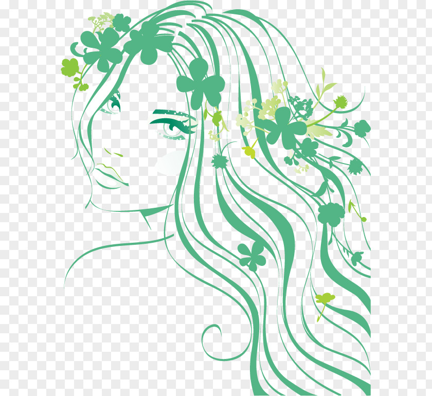 Green Beauty Hair Side Parlour My Trendy Place Wig PNG