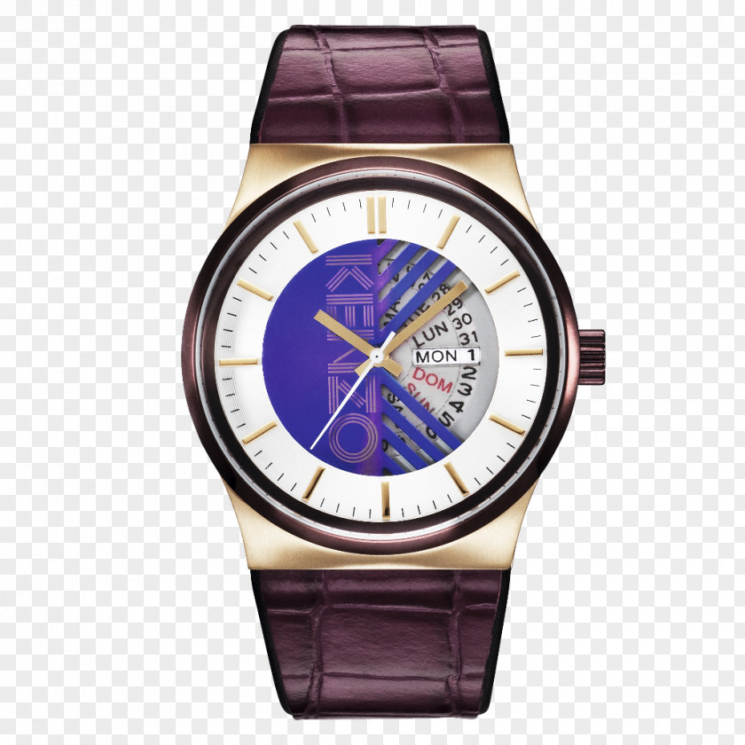 Watch Kenzo Fashion Leather Clock PNG