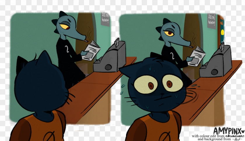 Cat Night In The Woods Horse Art PNG