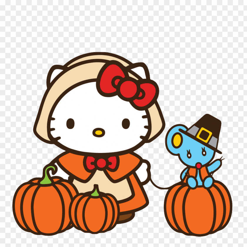 Hello Kitty Thanksgiving Cat Clip Art PNG