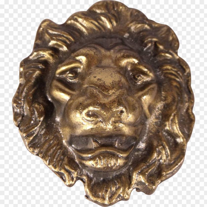 Lion Head Bronze 01504 PNG