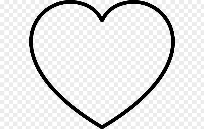 White Heart Black And Clip Art PNG