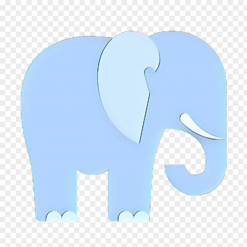 Animal Figure Blue Elephant Background PNG