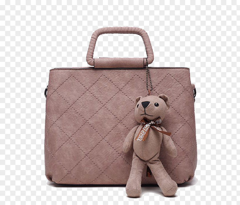 Daphne Bear Package Handbag Baggage Messenger Bag Snout Pattern PNG