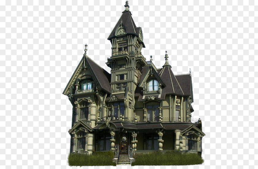 House Manor Carson Mansion Clip Art Haunted PNG