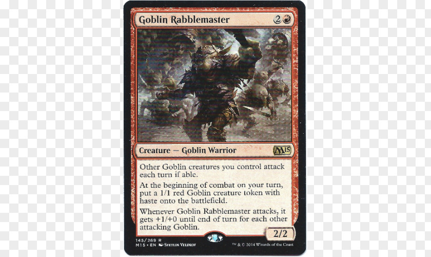 Magic Cards Magic: The Gathering Commander Duel Decks: Merfolk Vs. Goblins Goblin Rabblemaster PNG