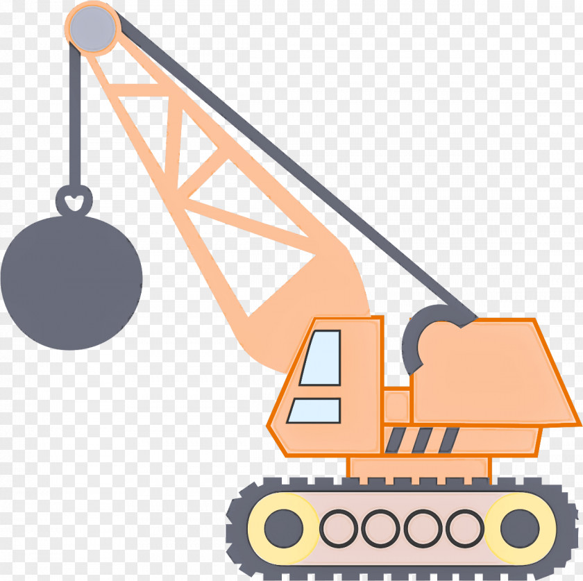 Crane Line Construction Equipment Vehicle PNG
