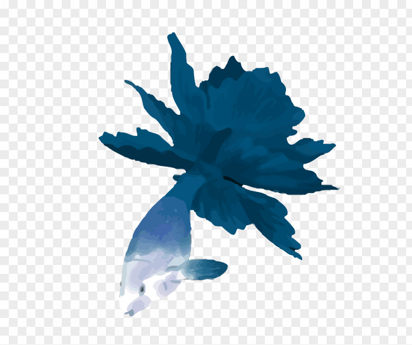 Vector Blue Fish Icon PNG