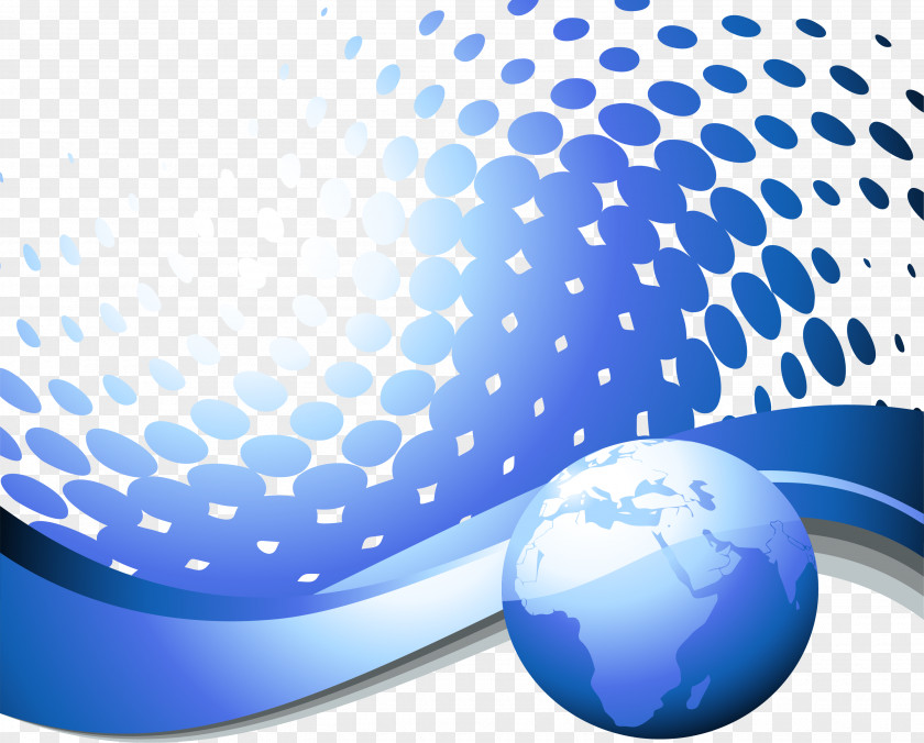 Blue Earth Wave Point Background Globe Photography PNG
