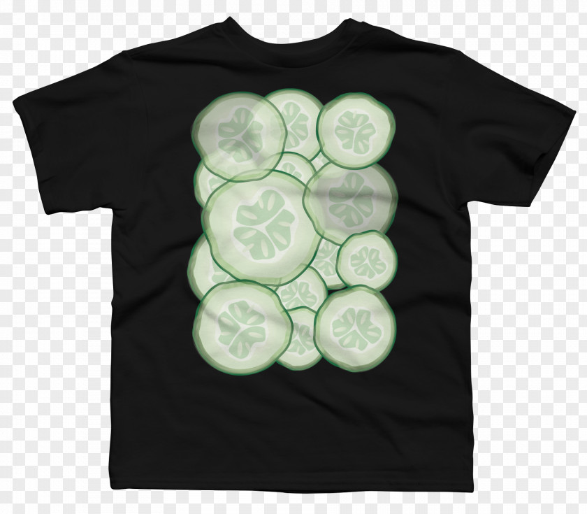 Cucumber Slices And Image T-shirt Sleeve Design By Humans Hoodie PNG