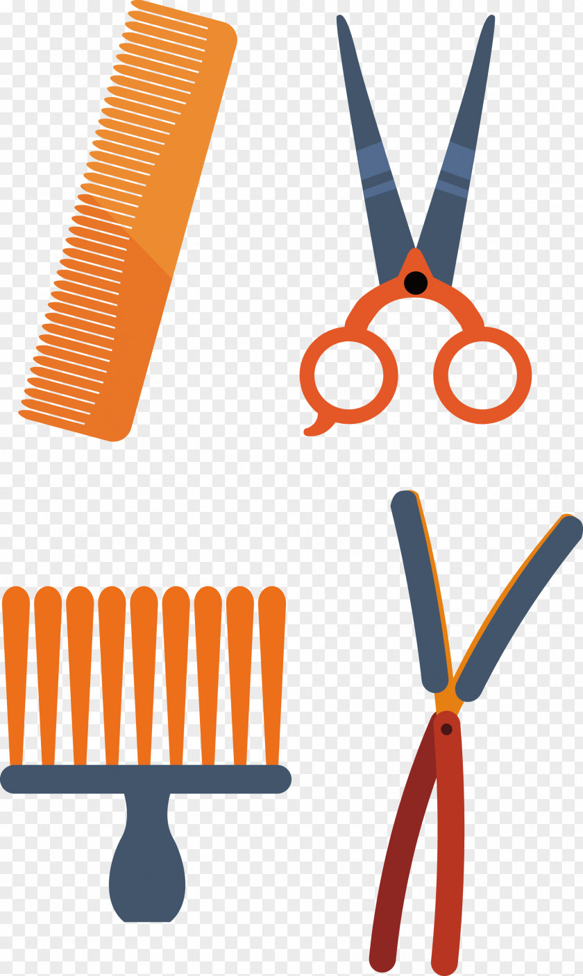 Fine Haircut Elements Hair Care Comb PNG